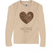 Детская футболка с длинным рукавом с сердцем "Home Одесса"