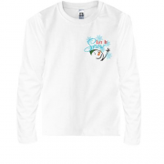 Детская футболка с длинным рукавом с вышивкой Let it snow (Вышивка)