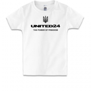Детская футболка с гербом "united24 the power of freedom"