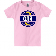 Детская футболка с именем Оля в круге
