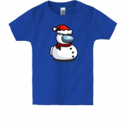 Детская футболка с космонавтом "Among Us" в костюме снеговика