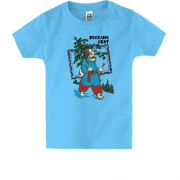 Детская футболка с козаком и ёлкой "Весёлых праздников"