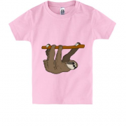 Дитяча футболка з лінивцем на гілці
