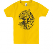 Детская футболка с леопардом в профиль