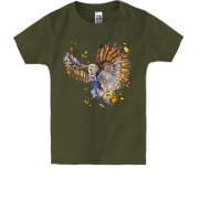 Дитяча футболка з совою що летить