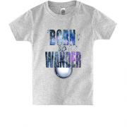 Детская футболка с надписью Born to wander