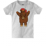 Детская футболка с надписью "Bear Hugs"