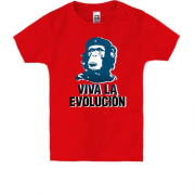 Детская футболка с надписью "Viva la Evolution"