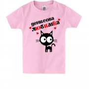 Детская футболка с надписью " Денисова любимка "