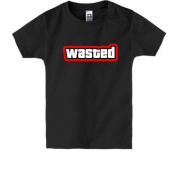 Детская футболка с надписью "wasted"