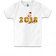 Детская футболка с новогодней собачкой 2018