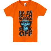 Детская футболка с обезьяной "such sarcasm"