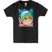 Дитяча футболка з мавпою в окулярах і кепці