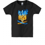 Детская футболка с огненным тризубом