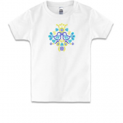 Детская футболка с орнаментными вышитыми птицами (Вышивка)