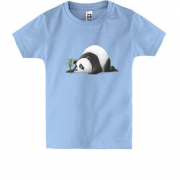 Детская футболка с пандой и ростком бамбука