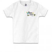 Детская футболка с пчелами - Bee Kind (Вышивка)