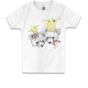 Дитяча футболка з плюшевими ведмедиками "friends & princess"