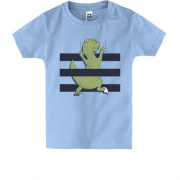Детская футболка с ползущим динозавром
