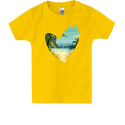 Детская футболка с принтом "Океан в сердце"