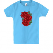 Детская футболка с принтом "Розы" арт