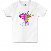 Дитяча футболка з розлитими фарбами