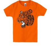 Детская футболка с рычащим тигром