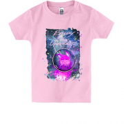 Детская футболка с розовым монстром "enjoy the universe"