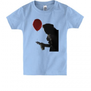Дитяча футболка із силуетом клоуна з кулькою