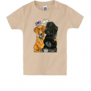 Дитяча футболка з трьома собаками