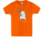 Детская футболка с ведмеженком "Скажи паляниця"