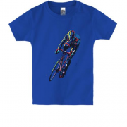 Детская футболка с велосипедистом "Велоспорт"