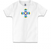 Детская футболка с вышитым орнаментом (мини на груди) (Вышивка)