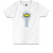 Детская футболка с вышитым страусенком (Вышивка)