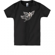 Детская футболка с вышитыми голубями (Вышивка)