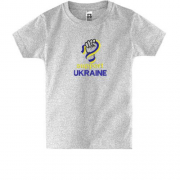 Детская футболка с вышивкой Support Ukraine (Вышивка)
