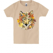 Дитяча футболка з вовком "осінь"