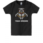 Детская футболка с яростным псом "Только hardcore"