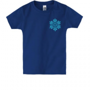 Дитяча футболка зі сніжинкою на грудях (Вишивка)