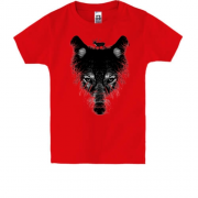 Детская футболка со стилизованным волком