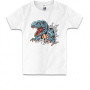 Детская футболка со злым динозавром