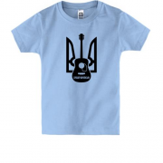 Детская футболка стилизованный тризуб "Слухай українську"
