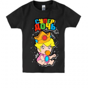 Детская футболка супер-марио "супер дочь"