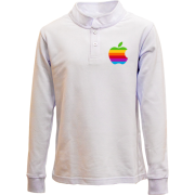 Дитячий лонгслів поло Apple (веселка)