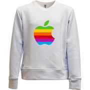 Детский свитшот без начеса Apple (радуга)