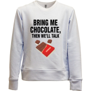 Детский свитшот без начеса Bring me chocolate