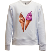 Детский свитшот без начеса Ice Cream Couple