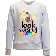 Дитячий світшот без начісу Look at the world differently з конем