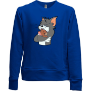 Детский свитшот без начеса "Том и Джери: обнимашки"