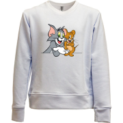 Детский свитшот без начеса "Том и Джерри вместе"